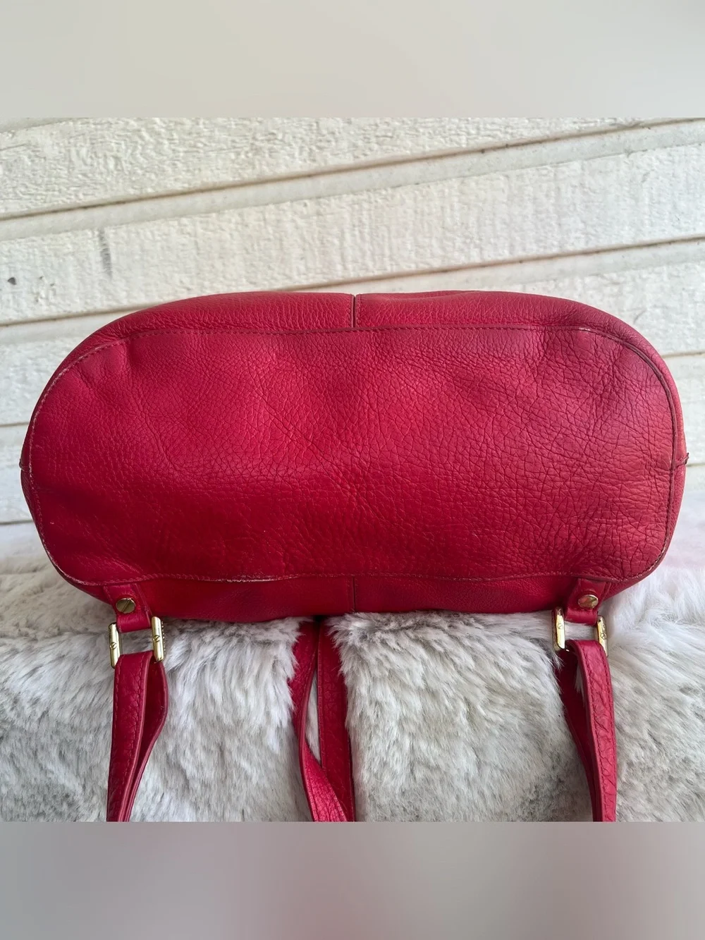 TORY BURCH Hot Pink Amanda Marion Drawstring Large Backpack Shoulder Bag